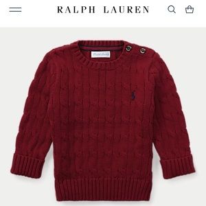 Ralph Lauren 12mo red cable knit sweater